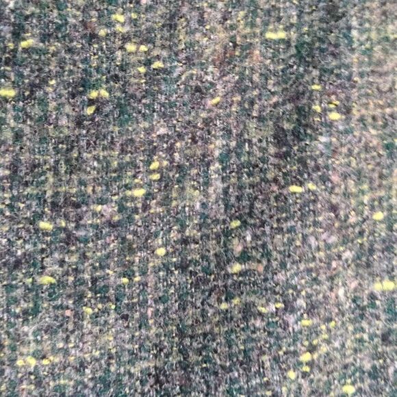 Deep Green Boucle Tweed Schoolgirl Mini-Skirt Sz M - Picture 12 of 12